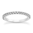 14k White Gold Shared Prong Diamond Wedding Ring Band with U Settings