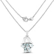 1.75 Carat Genuine Aquamarine .925 Sterling Silver Pendant