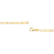 Solid 14K Yellow Gold 2.5mm Paperclip Chain Necklace Unisex 18