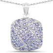 2.73 Carat Genuine Tanzanite .925 Sterling Silver Pendant
