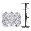 1.53 Carat Genuine Tanzanite .925 Sterling Silver Ring