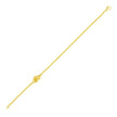 14k Yellow Gold Chain Bracelet with Polished Knot