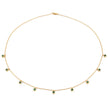 0.90 Carat Genuine Zambian Emerald 10K Yellow Gold Necklace