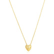 14k Yellow Gold High Polish Scribbles Heart Necklace