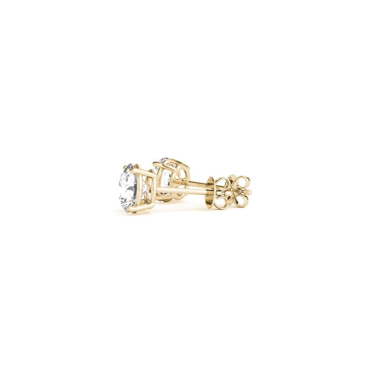 1 1/2 cttw Certified IGI Lab Grown Round Diamond Stud Earrings 14k Yellow Gold (G/VS2) - Earrings - Custom Crafting Alliance, LLC