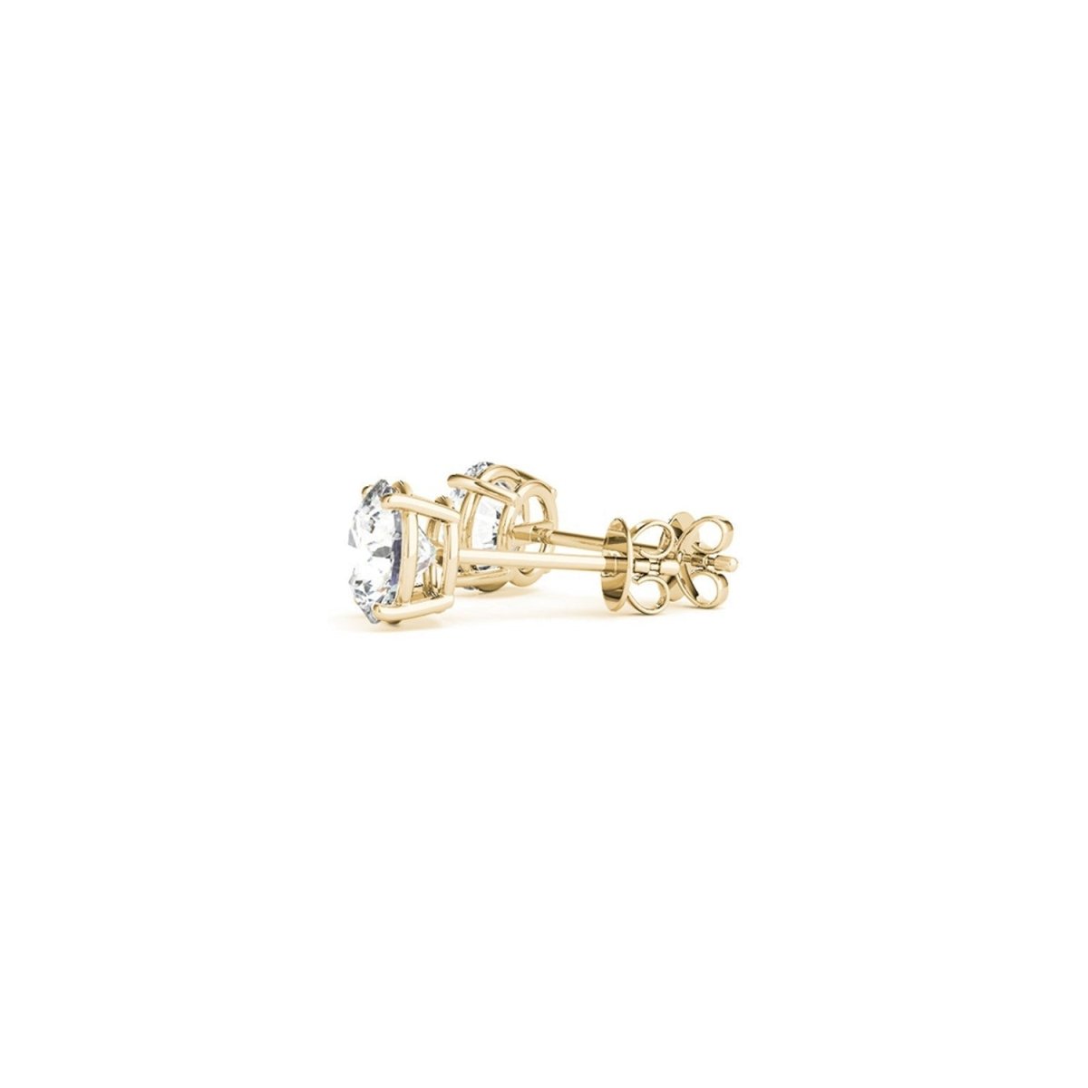 1 1/2 cttw Certified IGI Lab Grown Round Diamond Stud Earrings 14k Yellow Gold (G/VS2) - Earrings - Custom Crafting Alliance, LLC