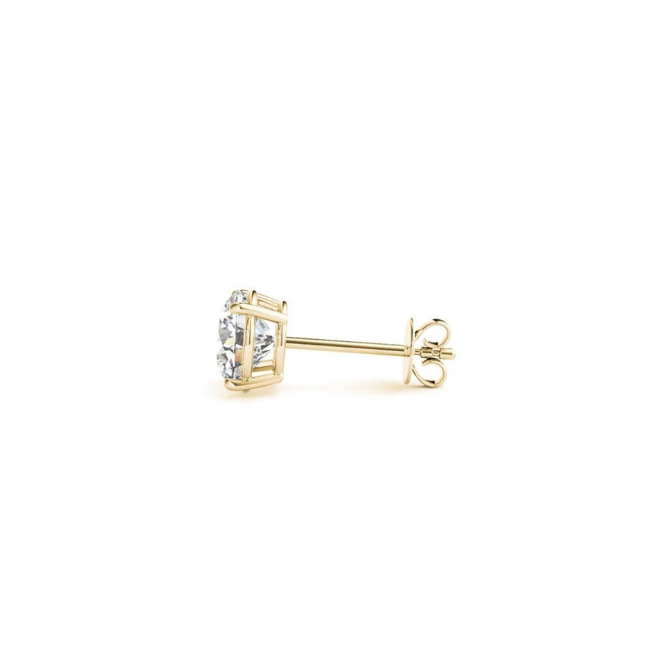 1 1/2 cttw Certified IGI Lab Grown Round Diamond Stud Earrings 14k Yellow Gold (G/VS2) - Earrings - Custom Crafting Alliance, LLC
