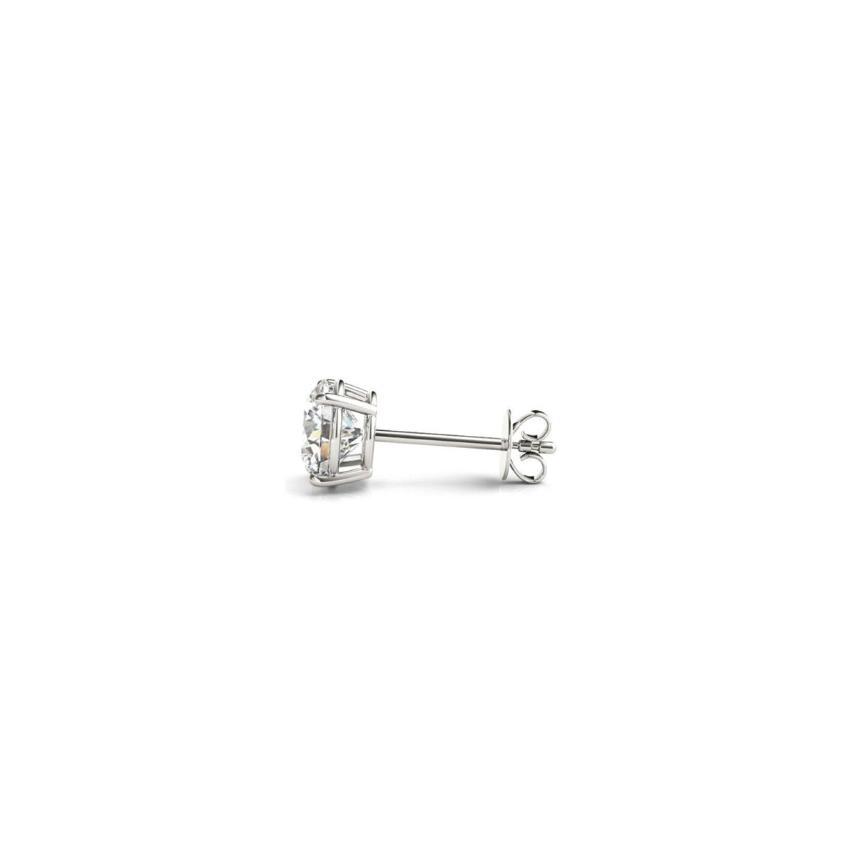 1 cttw Certified IGI Lab Grown Round Diamond Stud Earrings 14k White Gold (G/VS2) - Earrings - Custom Crafting Alliance, LLC