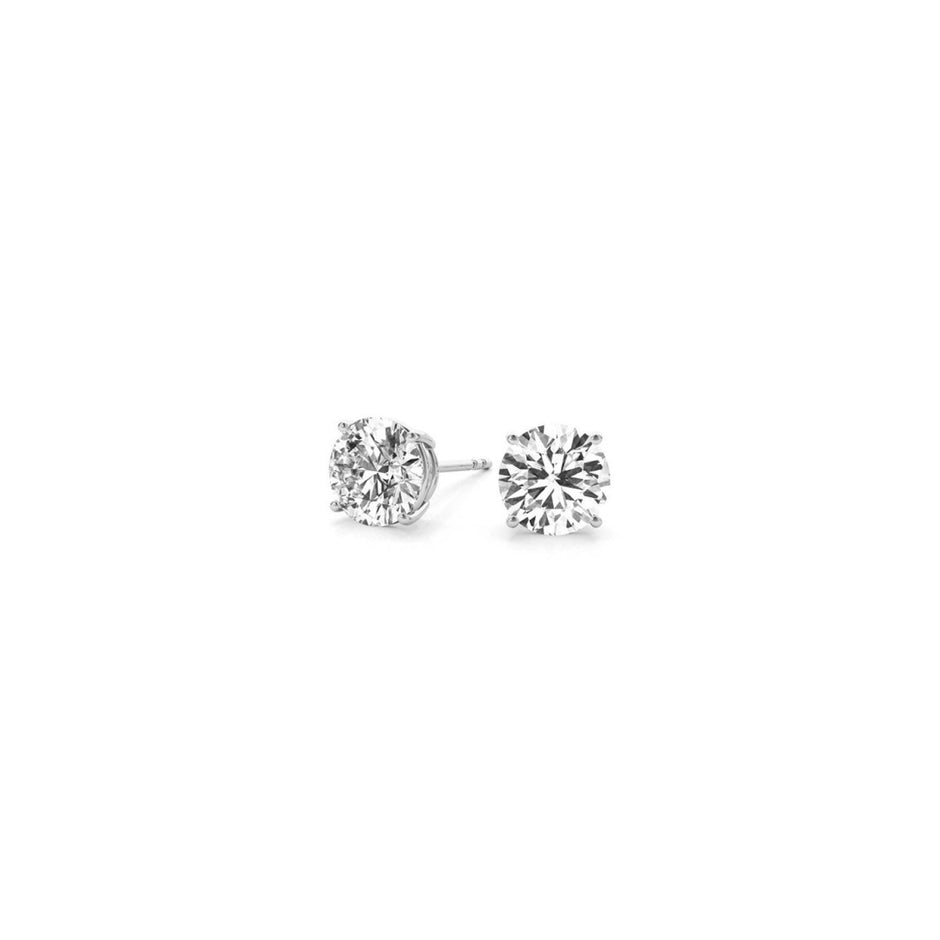 1 cttw Certified IGI Lab Grown Round Diamond Stud Earrings 14k White Gold (G/VS2) - Earrings - Custom Crafting Alliance, LLC