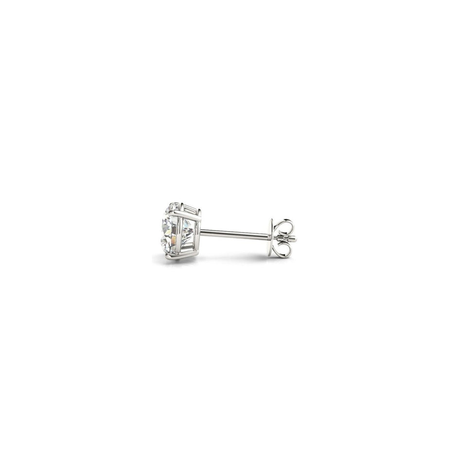 1 cttw Certified IGI Lab Grown Round Diamond Stud Earrings 14k White Gold (G/VS2) - Earrings - Custom Crafting Alliance, LLC