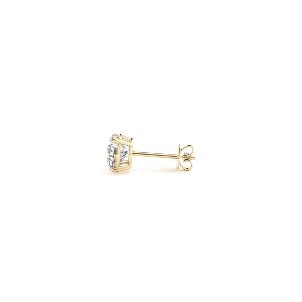 1 cttw Certified IGI Lab Grown Round Diamond Stud Earrings 14k Yellow Gold (G/VS2) - Earrings - Custom Crafting Alliance, LLC