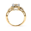 10K Yellow Gold 1/2 Cttw Diamond Composite and Halo Ring (H-I Color, SI1-SI2 Clarity) - Ring Size 7