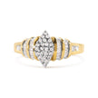 10K Yellow Gold 1/2 Cttw Diamond Pear Shaped Head and Multi Row Channel Set  Shank Ring (H-I Color, SI2-I1 Clarity) - Ring Size 7