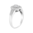 .925 Sterling Silver 1/3 Cttw Pave Set Round-Cut Diamond Braided Halo Cocktail Ring (I-J Color, I2-I3 Clarity) - Size 7
