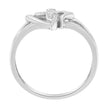 10K White Gold Diamond-Accented Cross & Open Heart Promise Fashion Ring (H-I Color, I1-I2 Clarity) - Size 7
