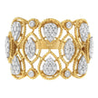 14K Yellow Gold Diamond Art Deco Ring (1/2 Cttw, H-I Color, I1 Clarity) - Size 7