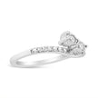 10K White Gold 1/4 Cttw Miracle Set Round Cut Diamond Two-Stone Ring (H-I Color, I2 Clarity) - Size 7