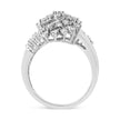 10K White Gold 1/2 Cttw Round and Baguette-Cut 