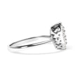10K White Gold 3/8 Cttw Round-Cut Lab Grown Diamond Cluster Pear Promise Ring (G-H Color, VS2-SI1 Clarity) - Size 7