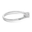 10K White Gold 1/4 Cttw Two-Stone Diamond Bypass Engagement Ring