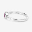 1.00 Carat Genuine Ruby and White Diamond 14K White Gold Ring - Rings - Custom Crafting Alliance, LLC