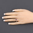 1.00 Carat Genuine Ruby and White Diamond 14K White Gold Ring - Rings - Custom Crafting Alliance, LLC