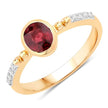 1.00 Carat Genuine Ruby and White Diamond 14K Yellow Gold Ring - Rings - Custom Crafting Alliance, LLC