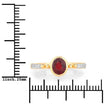1.00 Carat Genuine Ruby and White Diamond 14K Yellow Gold Ring - Rings - Custom Crafting Alliance, LLC