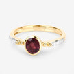 1.00 Carat Genuine Ruby and White Diamond 14K Yellow Gold Ring - Rings - Custom Crafting Alliance, LLC