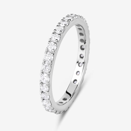 1.00 Carat Lab Grown Diamond 14K White Gold Ring - Rings - Custom Crafting Alliance, LLC