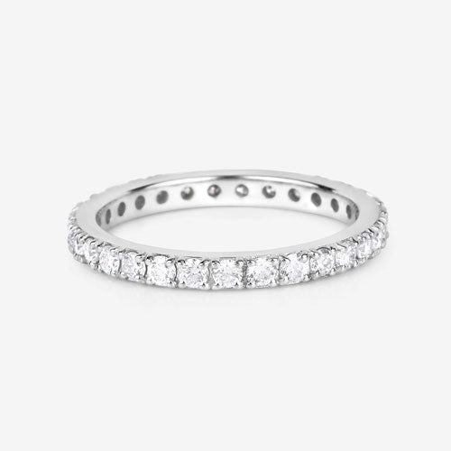 1.00 Carat Lab Grown Diamond 14K White Gold Ring - Rings - Custom Crafting Alliance, LLC