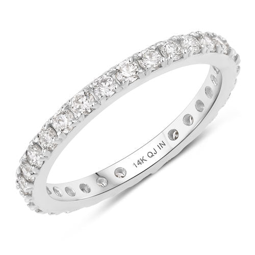 1.00 Carat Lab Grown Diamond 14K White Gold Ring - Rings - Custom Crafting Alliance, LLC
