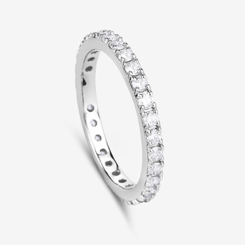 1.00 Carat Lab Grown Diamond 14K White Gold Ring - Rings - Custom Crafting Alliance, LLC