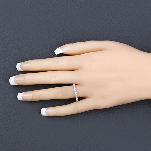 1.00 Carat Lab Grown Diamond 14K White Gold Ring - Rings - Custom Crafting Alliance, LLC