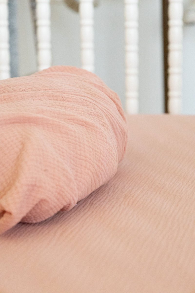 100% Organic Cotton Gauze Muslin Crib Sheet - Crib Sheet - Custom Crafting Alliance, LLC