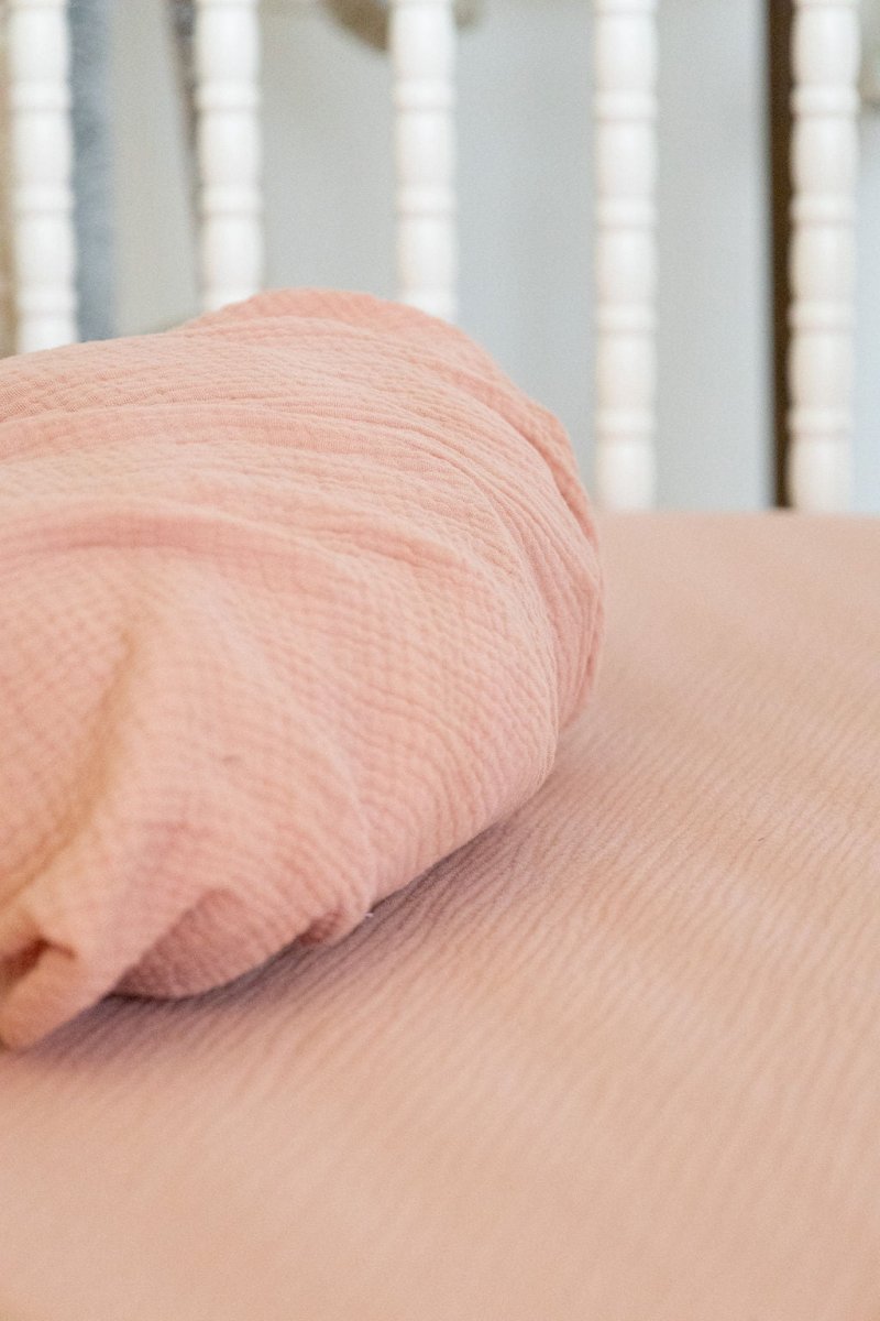 100% Organic Cotton Gauze Muslin Crib Sheet - Crib Sheet - Custom Crafting Alliance, LLC