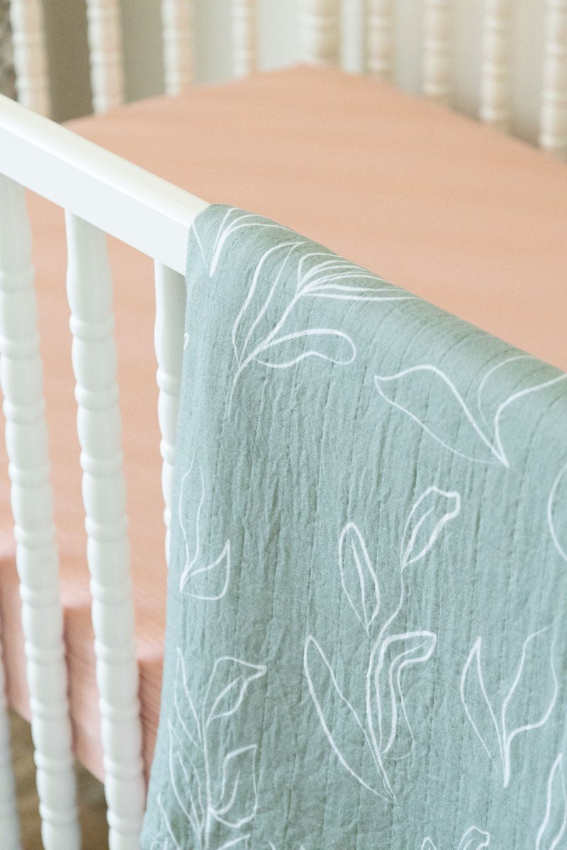 100% Organic Cotton Gauze Muslin Crib Sheet - Crib Sheet - Custom Crafting Alliance, LLC