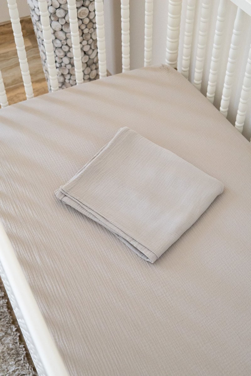 100% Organic Cotton Gauze Muslin Crib Sheet - Crib Sheet - Custom Crafting Alliance, LLC