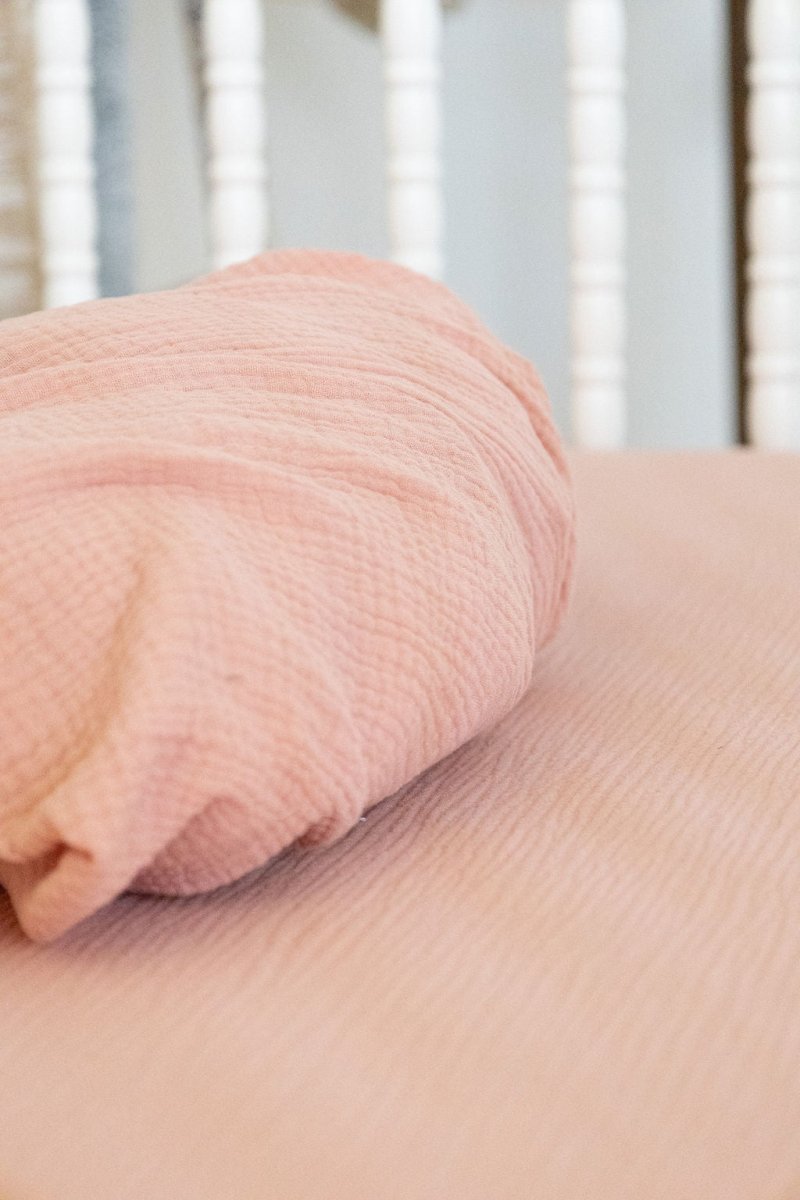 100% Organic Cotton Gauze Muslin Crib Sheet - Crib Sheet - Custom Crafting Alliance, LLC