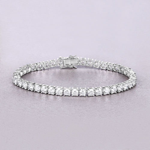 10.00 Carat Lab Grown Diamond 14K White Gold Bracelet - Bracelets - Custom Crafting Alliance, LLC