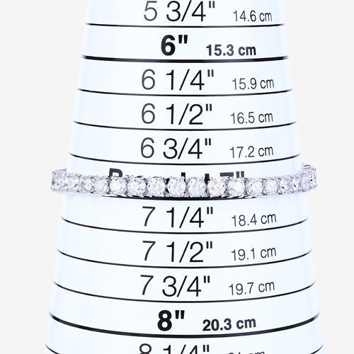 10.00 Carat Lab Grown Diamond 14K White Gold Bracelet - Bracelets - Custom Crafting Alliance, LLC