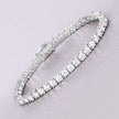10.00 Carat Lab Grown Diamond 14K White Gold Bracelet - Bracelets - Custom Crafting Alliance, LLC
