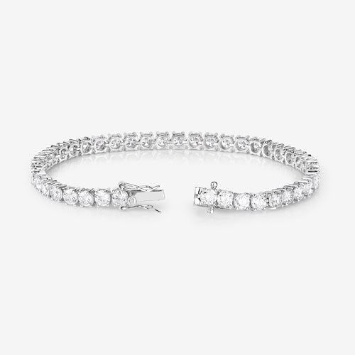 10.00 Carat Lab Grown Diamond 14K White Gold Bracelet - Bracelets - Custom Crafting Alliance, LLC