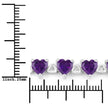 10.01 Carat Genuine Amethyst and White Diamond .925 Sterling Silver Bracelet - Bracelets - Custom Crafting Alliance, LLC