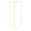 14k Yellow Gold Adjustable Wheat Chain 1.0mm
