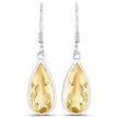 10.04 Carat Genuine Citrine .925 Sterling Silver Earrings - Earrings - Custom Crafting Alliance, LLC