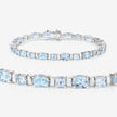 10.06 Carat Genuine Aquamarine .925 Sterling Silver Bracelet - Bracelets - Custom Crafting Alliance, LLC