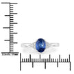1.01 Carat Genuine Blue Sapphire and White Diamond 14K White Gold Ring - Rings - Custom Crafting Alliance, LLC