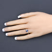1.01 Carat Genuine Blue Sapphire and White Diamond 14K Yellow Gold Ring - Rings - Custom Crafting Alliance, LLC