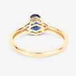 1.01 Carat Genuine Blue Sapphire and White Diamond 14K Yellow Gold Ring - Rings - Custom Crafting Alliance, LLC